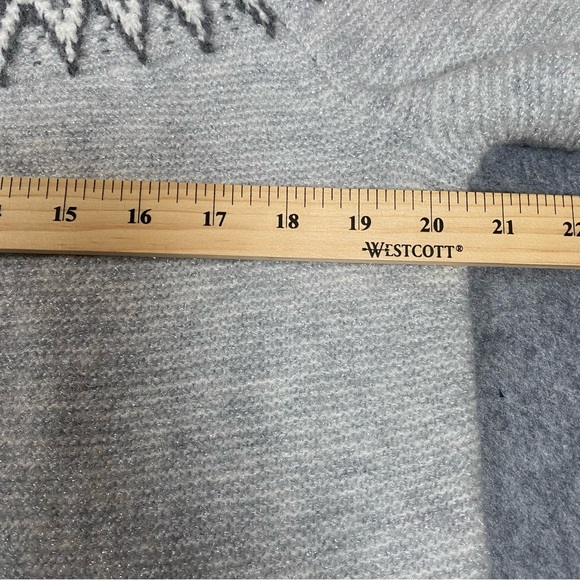 Talbots Metallic Turtleneck Sweater Whimsical Fair Aisle Womens PXL NWT  Gray - Picture 6 of 12